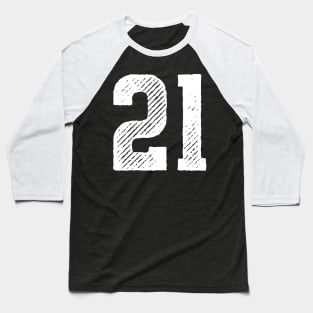 Rough Number 21 Baseball T-Shirt